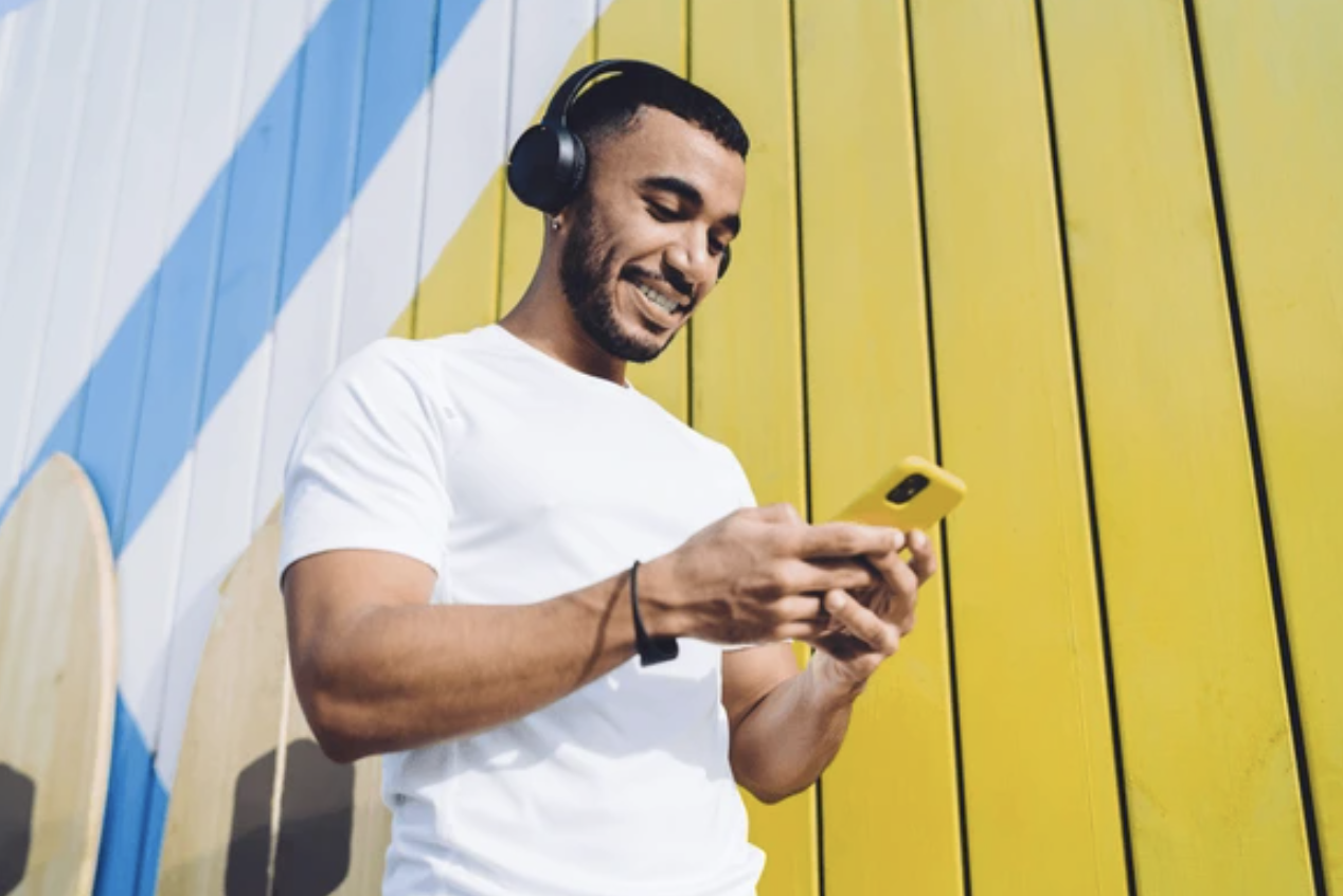 Stock Photo of person on phone